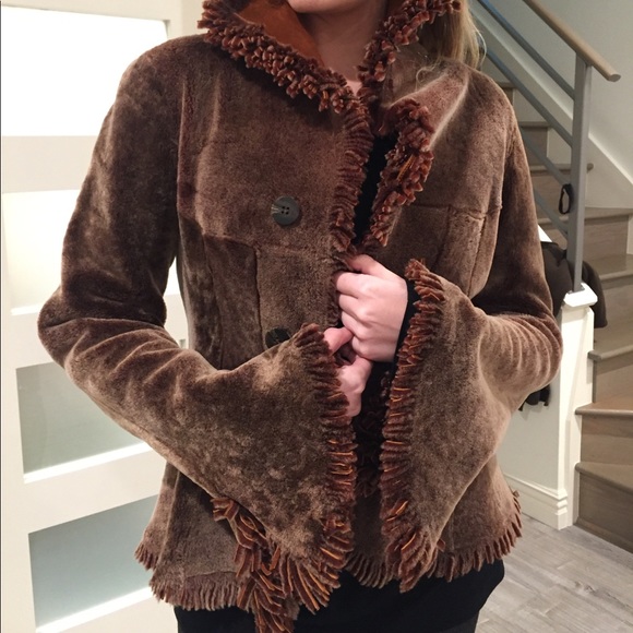 ARMANI COLLEZIONI reversible shearling coat - Picture 7 of 8